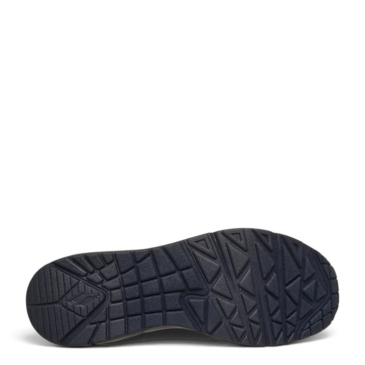 Navy blue rubber outsole of ada-shoes.ro SKECHERS Uno-Stand On Air sneakers with textured grip pattern