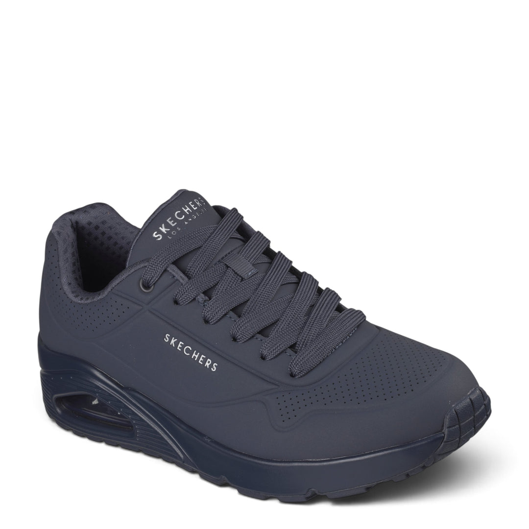 ada-shoes.ro SKECHERS Uno-Stand On Air navy blue sneakers with air-cooled memory foam and visible air cushion sole
