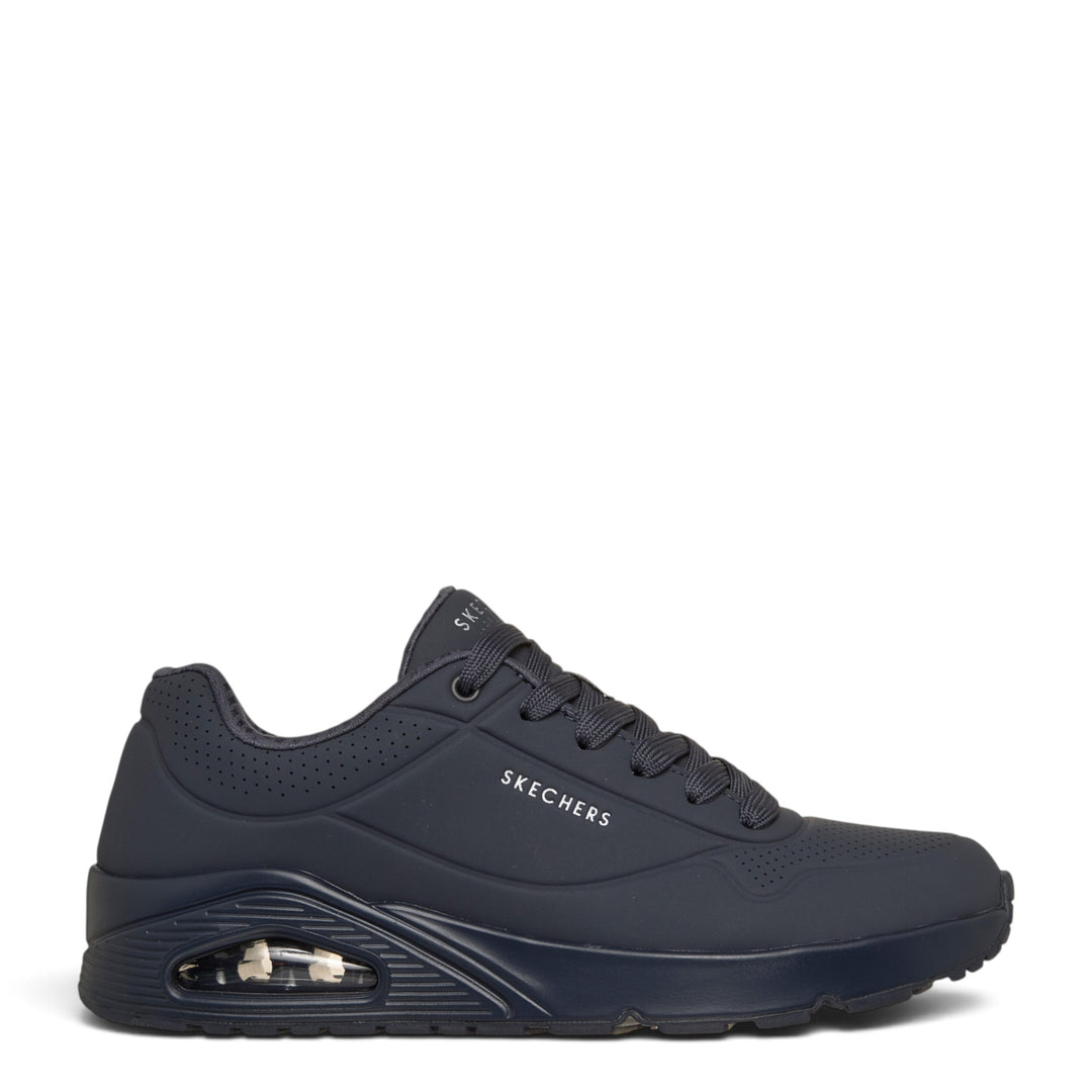 ada-shoes.ro SKECHERS Uno-Stand On Air navy sneakers with perforated details and visible air-cushioned sole