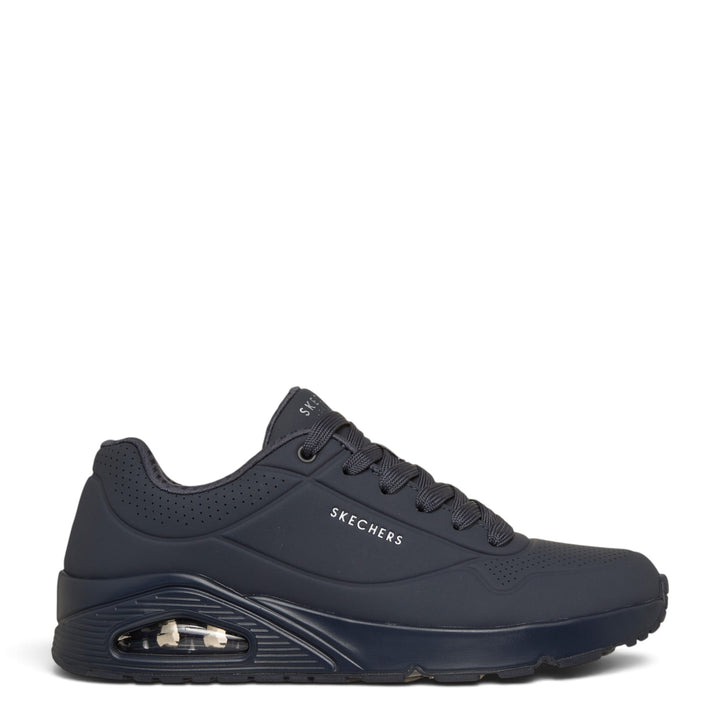 ada-shoes.ro SKECHERS Uno-Stand On Air navy sneakers with perforated details and visible air-cushioned sole