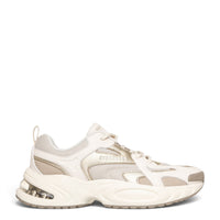 ada-shoes.ro Skechers Uno Ryze champagne sneakers with mesh upper, metallic inserts, and visible air-cushioned sole.