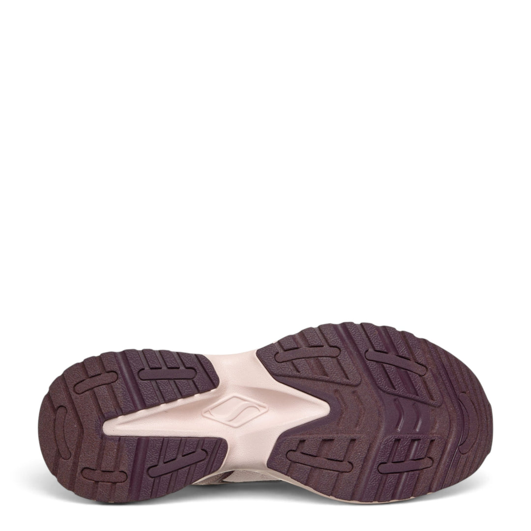 ada-shoes.ro Skechers Uno Ryze sneakers showing the durable burgundy and light pink rubber outsole tread pattern
