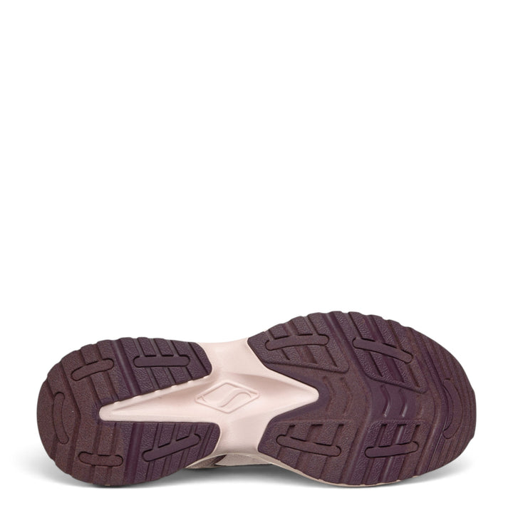 ada-shoes.ro Skechers Uno Ryze sneakers showing the durable burgundy and light pink rubber outsole tread pattern
