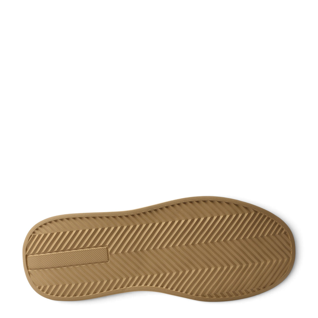 ada-shoes.ro black leather sneakers featuring a durable tan rubber sole with a textured herringbone tread pattern