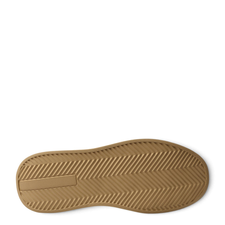 ada-shoes.ro black leather sneakers featuring a durable tan rubber sole with a textured herringbone tread pattern
