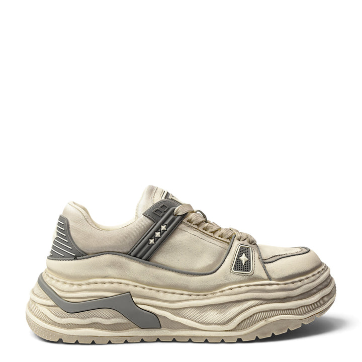 ada-shoes.ro Franco Gerardo white leather sneakers with a chunky platform sole and grey accent details.