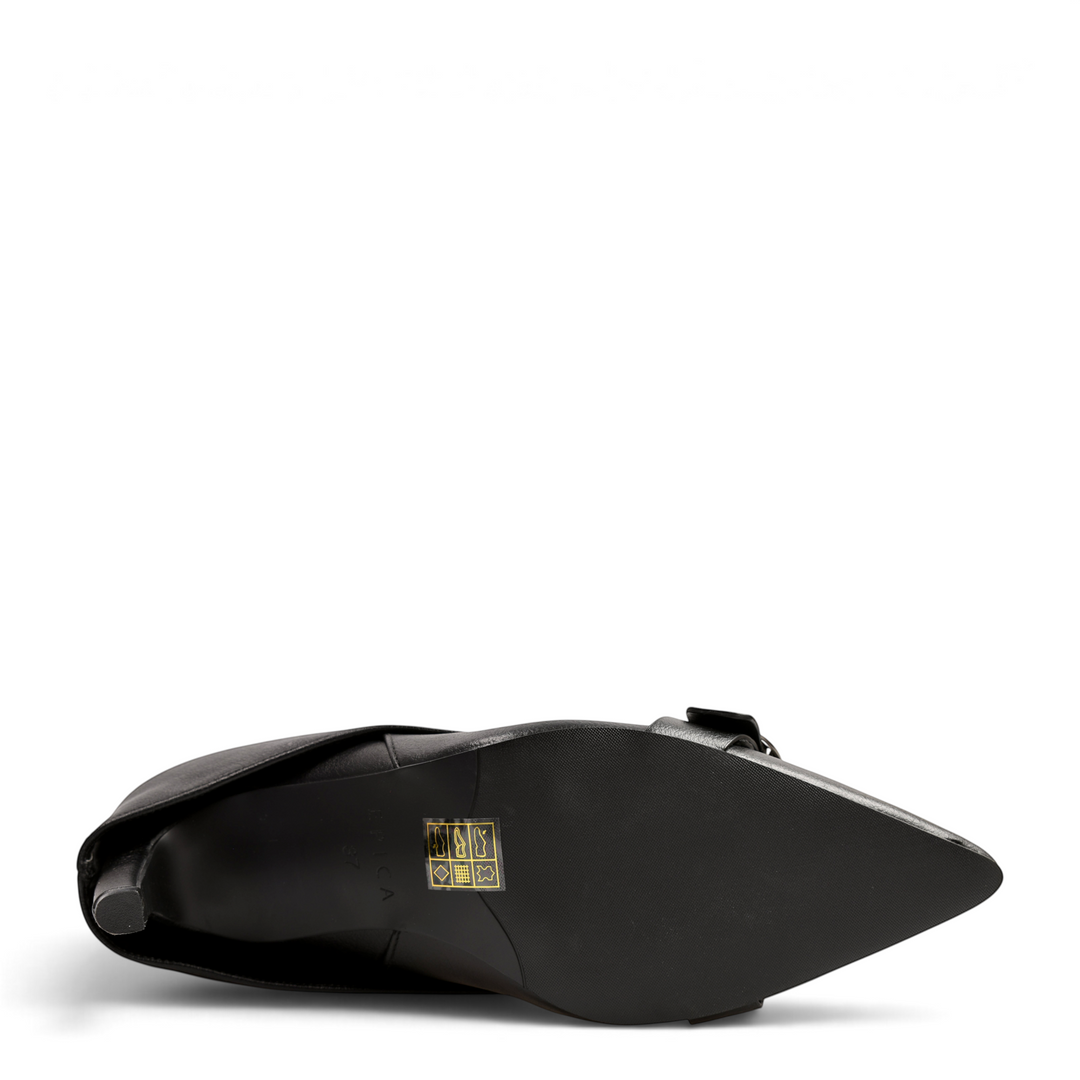 ada-shoes.ro Epica black leather boot sole with pointed toe and stiletto heel