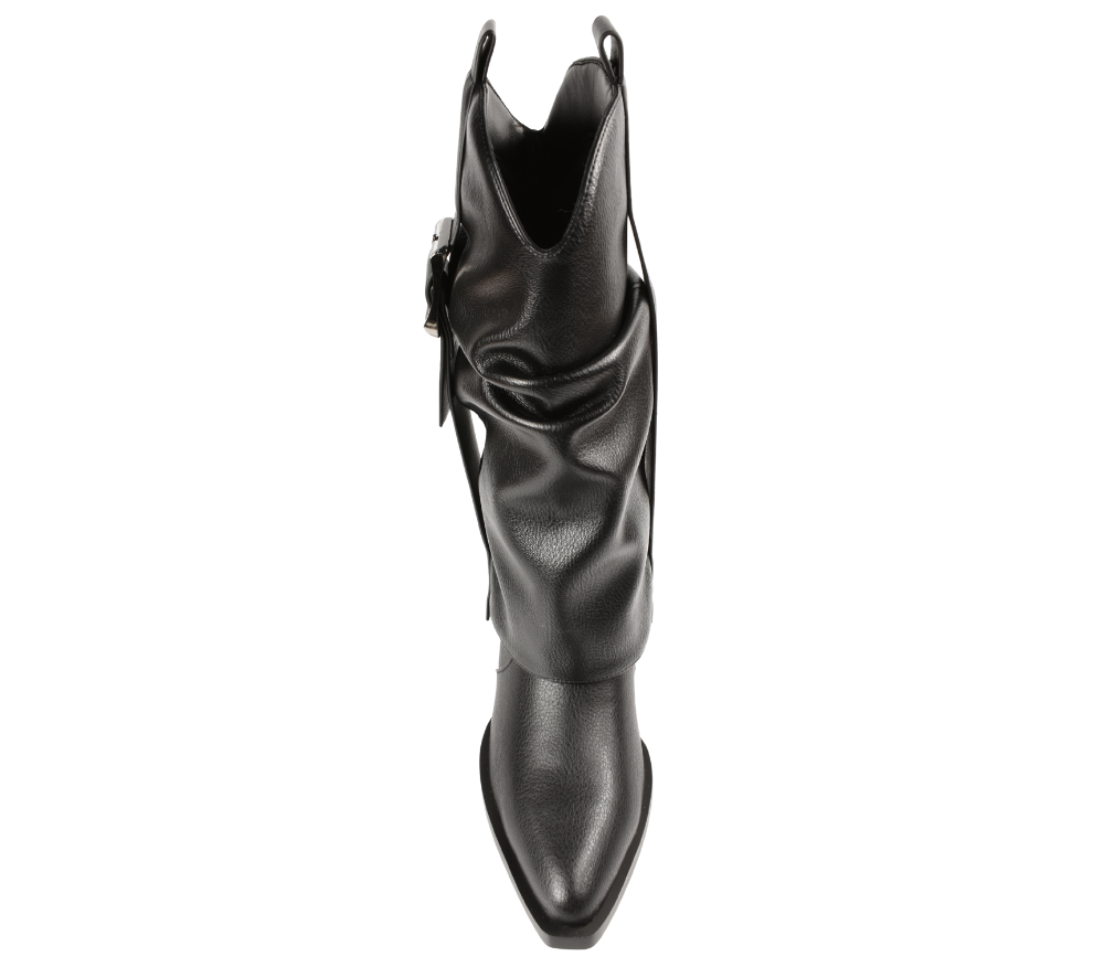 Cizme elegante, dama, EPICA, XS70001 negru, piele naturala, toc