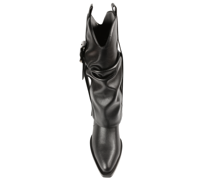 Cizme elegante, dama, EPICA, XS70001 negru, piele naturala, toc