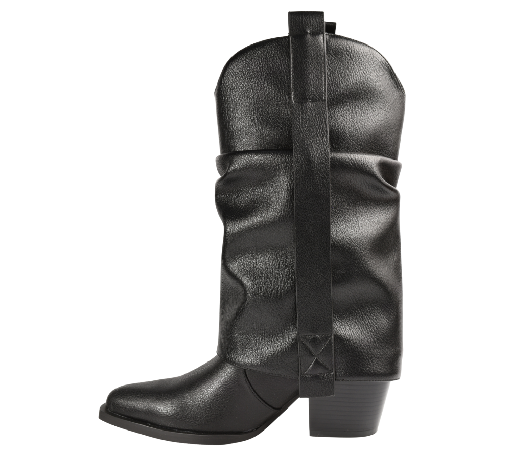 Cizme elegante, dama, EPICA, XS70001 negru, piele naturala, toc