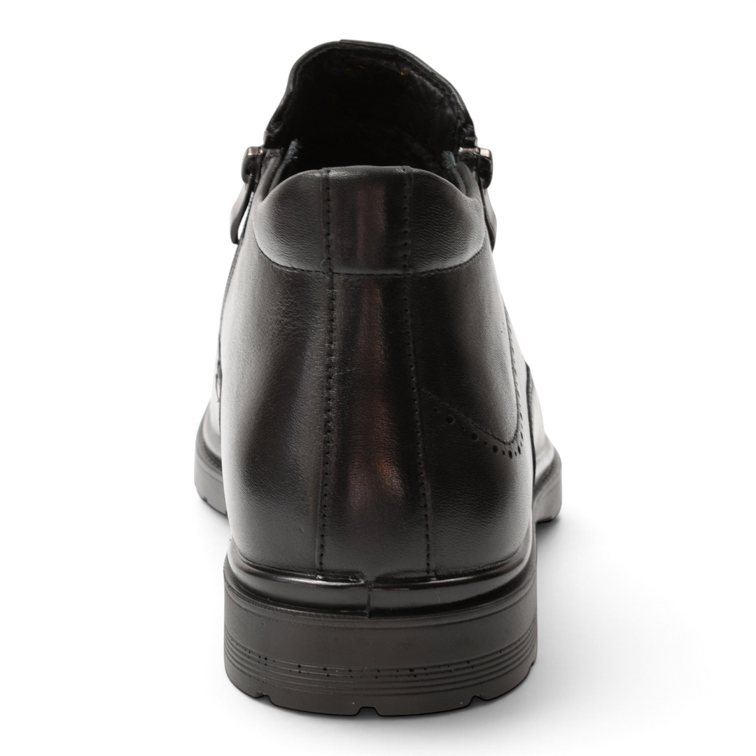 Back view of black leather ADA SHOES L225-311-N men&