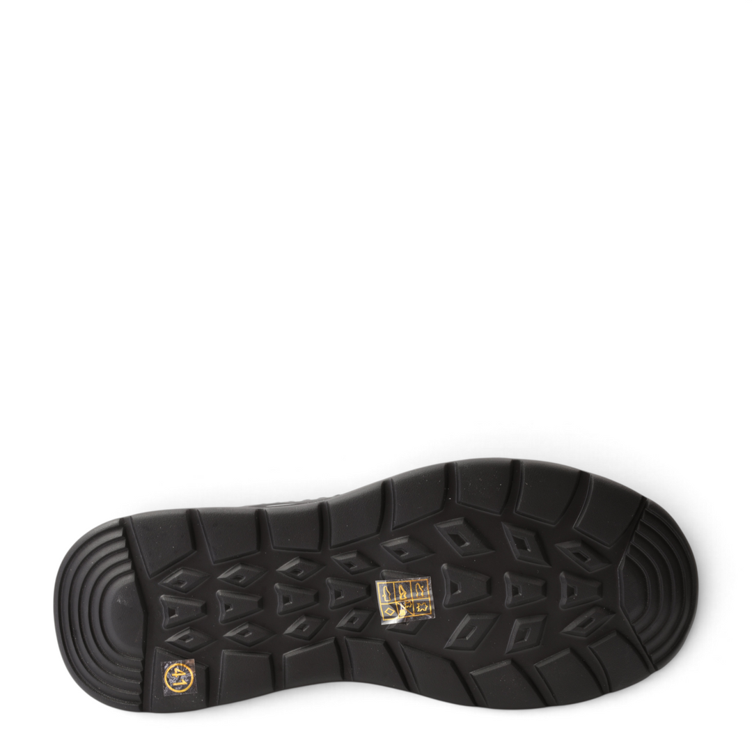 Black rubber outsole of ada-shoes.ro E90010-N sneakers featuring a durable, shock-absorbing tread pattern.