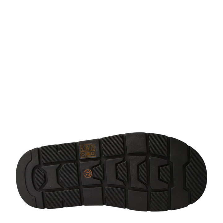 Black thick rubber sole of Feeling UG-1-N boots from ada-shoes.ro showing textured tread pattern