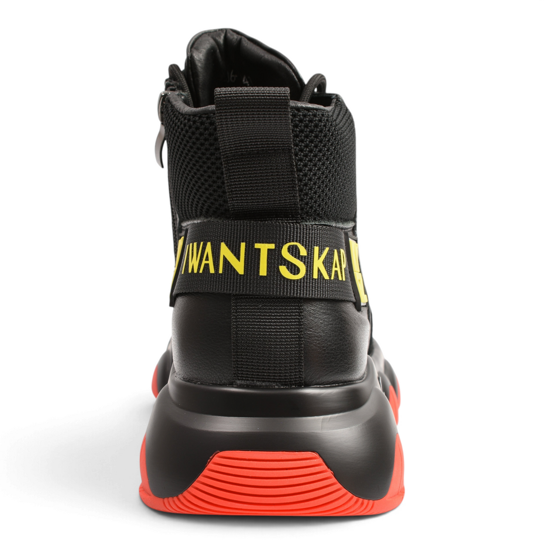 Rear view of black Ada Shoes 1006-8-N men&