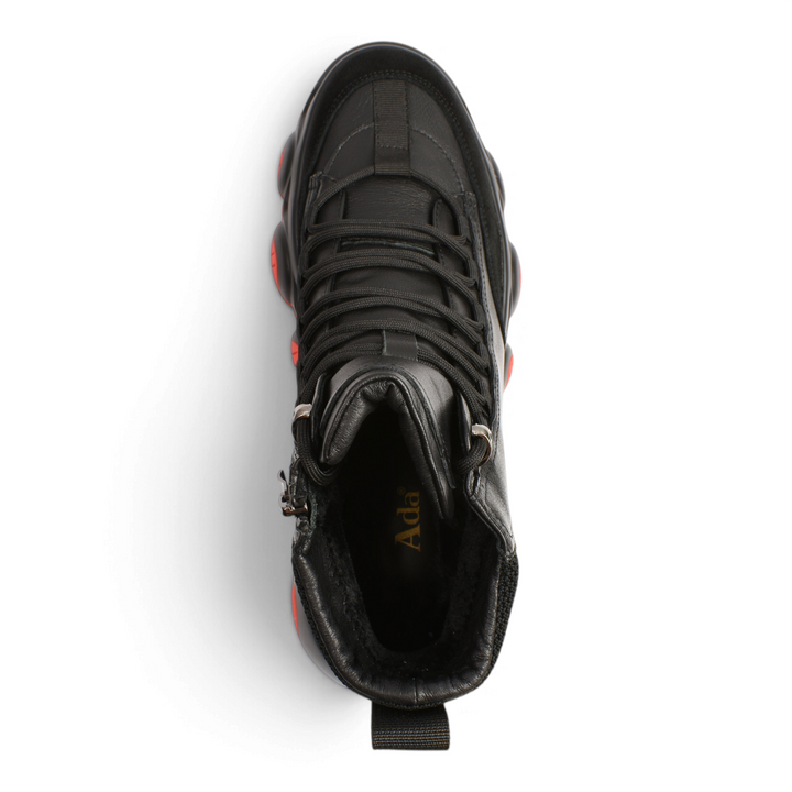 Top view of black leather Ada Shoes 1006-8-N men&