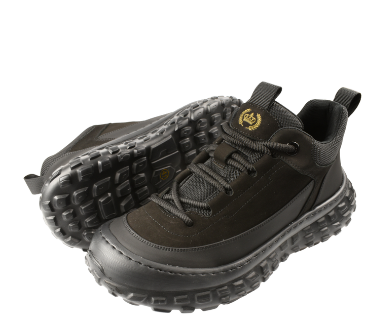 Ghete sport, barbati, FRANCO GERARDO, 6025 negru, piele naturala