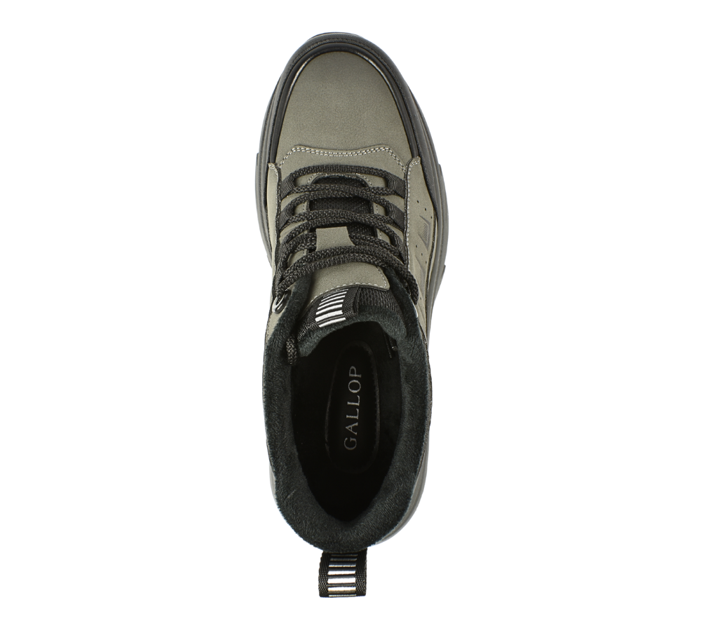 Ghete sport, barbati, GALLOP, E90002, gri, piele naturala