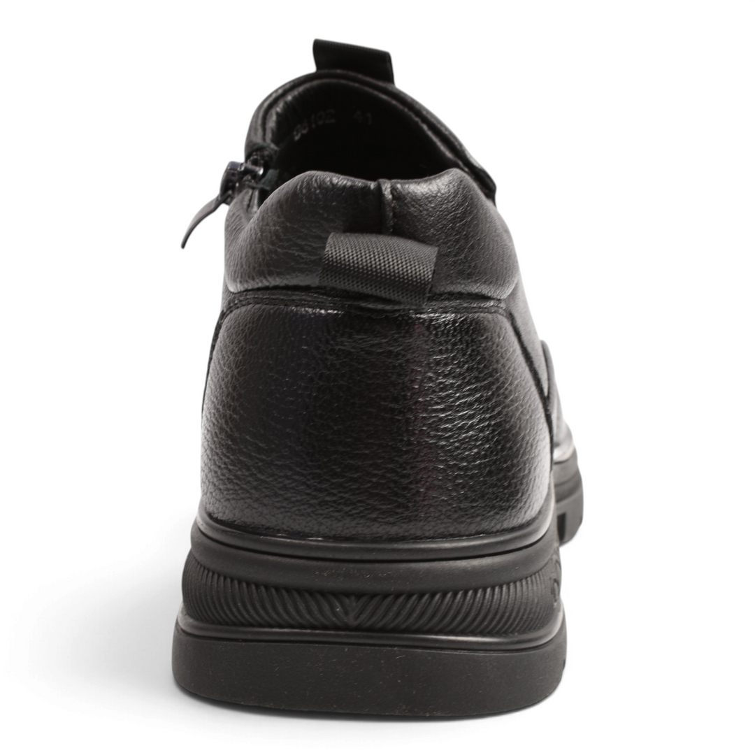 ada-shoes.ro Otter D6102-N black textured leather men&