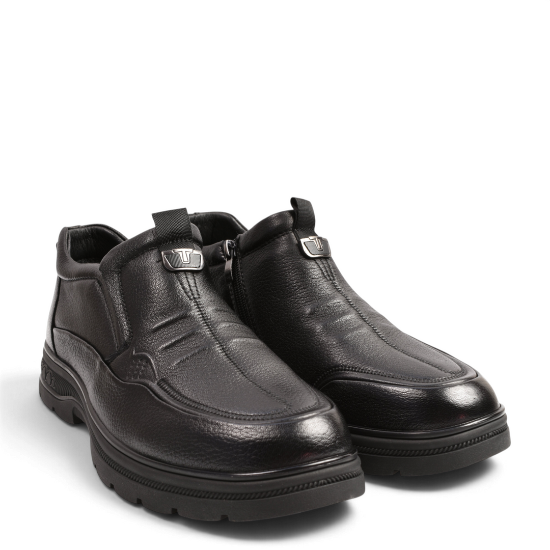 ada-shoes.ro Otter D6102-N black textured leather men&