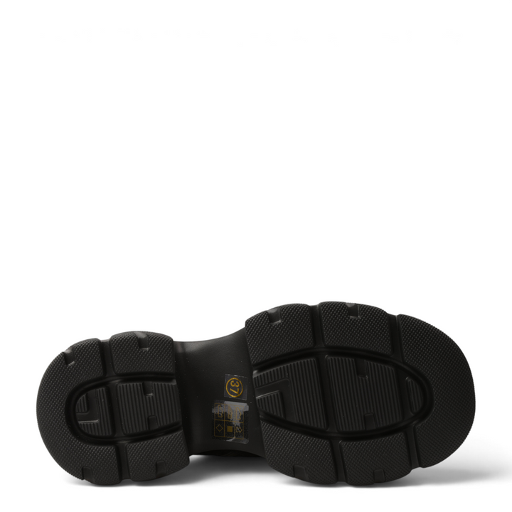 Black chunky sole of Pass Collection M490025-N boots from ada-shoes.ro, featuring a deep tread pattern for grip.