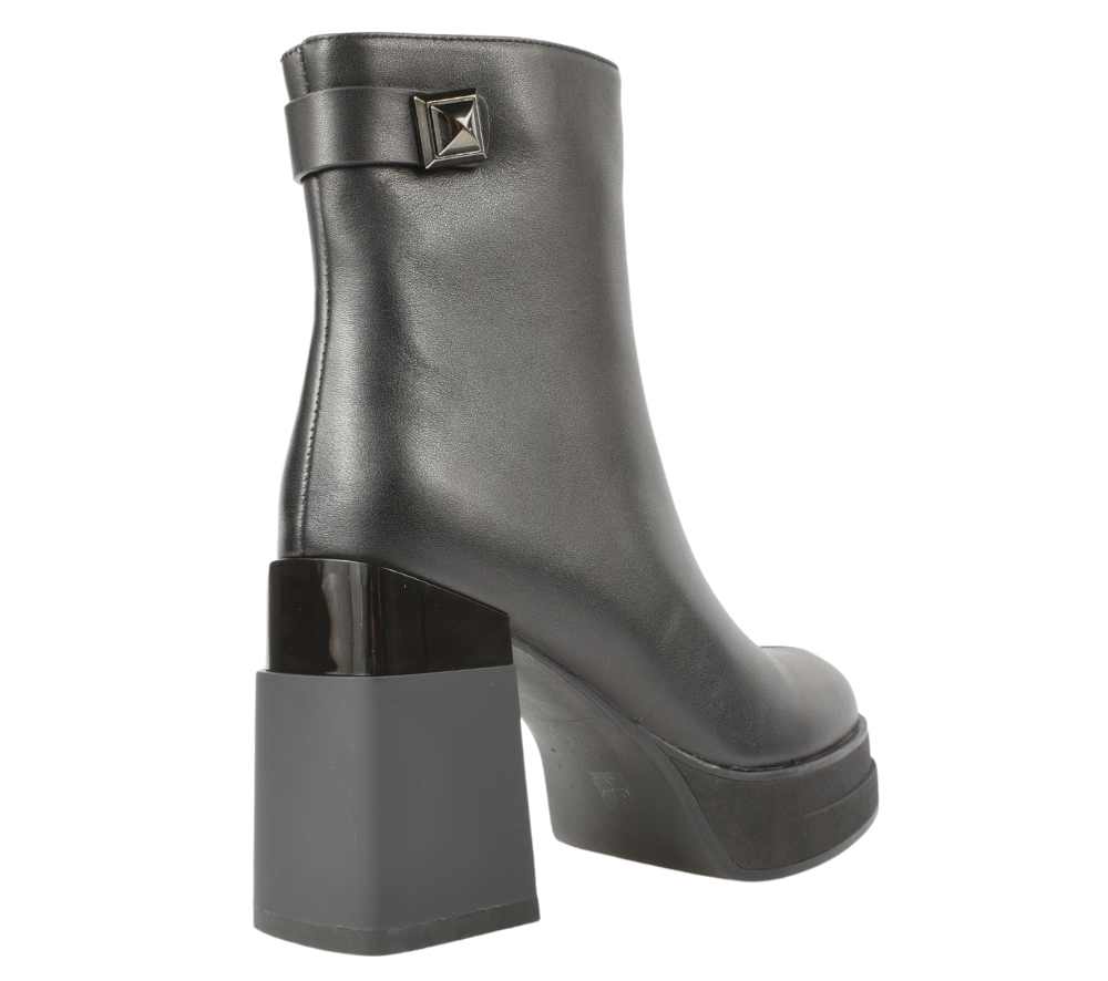 Ghete casual, dama, EPICA, W150048A negru, piele naturala, cu toc