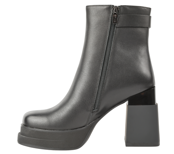 Ghete casual, dama, EPICA, W150048A negru, piele naturala, cu toc