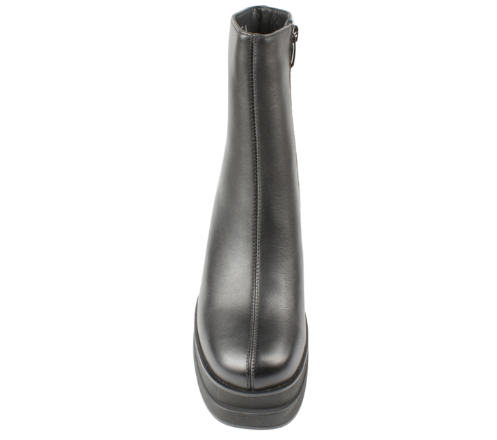 Ghete casual, dama, EPICA, W150048A negru, piele naturala, cu toc