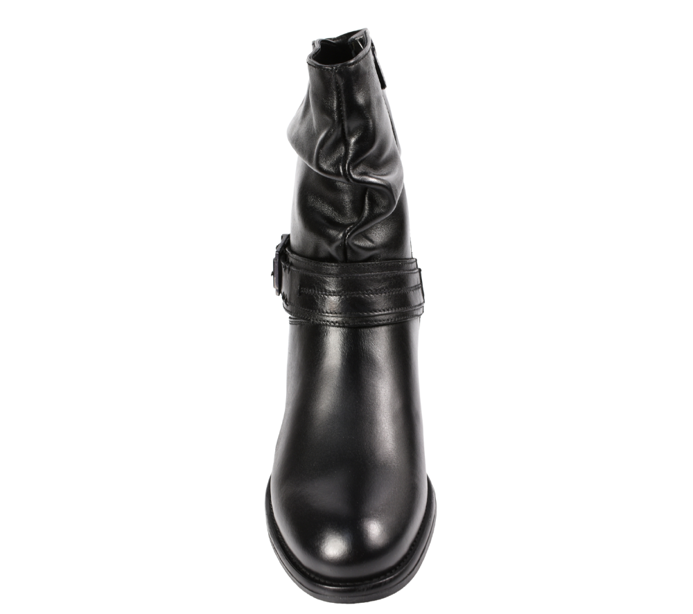 Ghete casual, dama, ADA SHOES, 2447 negru, piele naturala