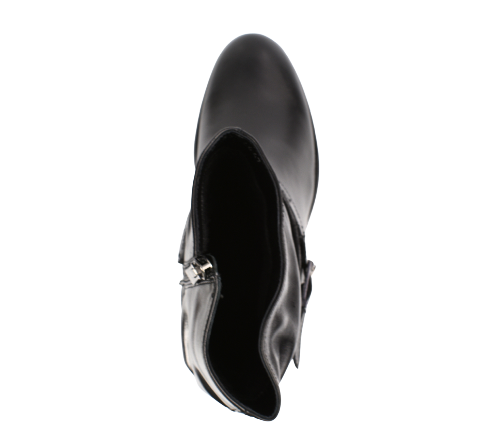 Ghete casual, dama, ADA SHOES, 2447 negru, piele naturala