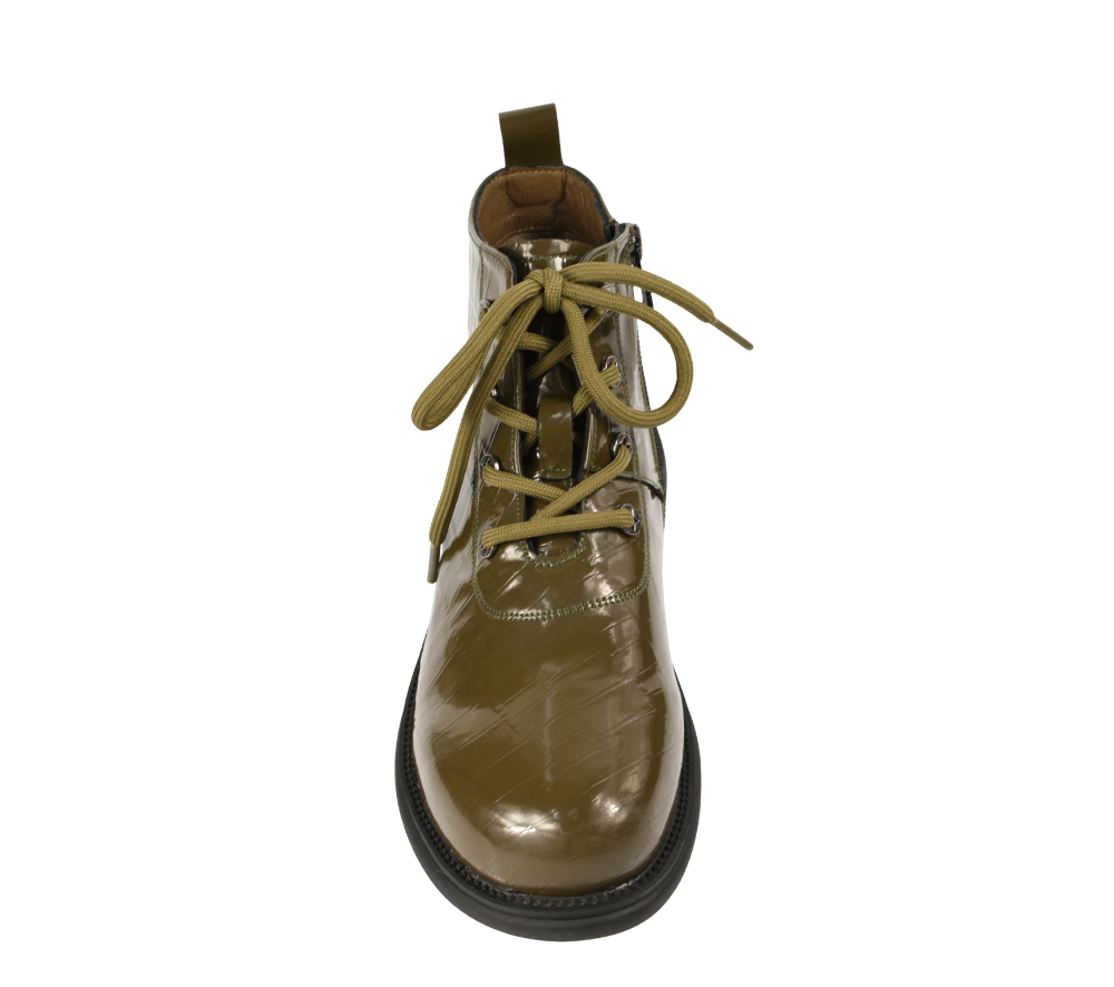 Ghete casual, dama, FORMAZIONE, 2156-3 verde, piele naturala