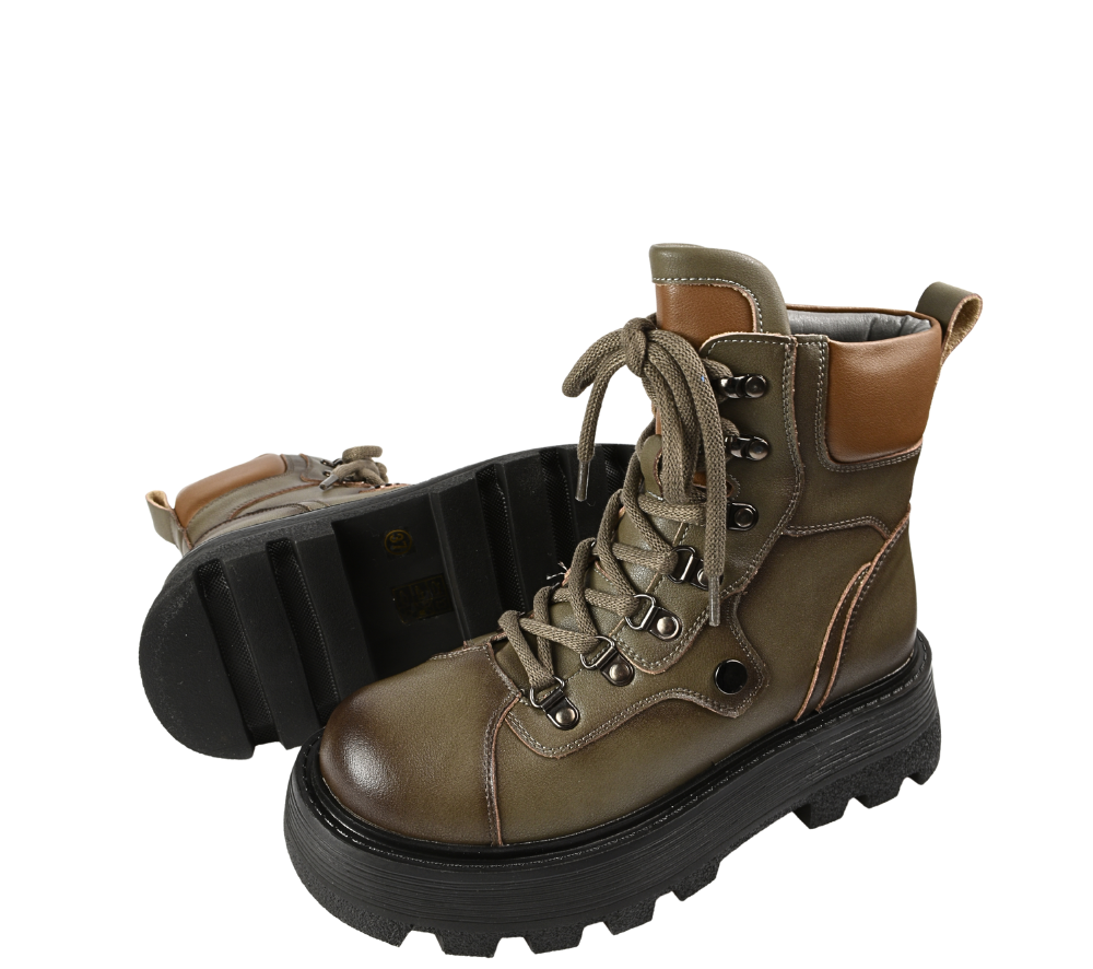 Bocanci casual, dama, FORMAZIONE, 622994 gri, piele naturala
