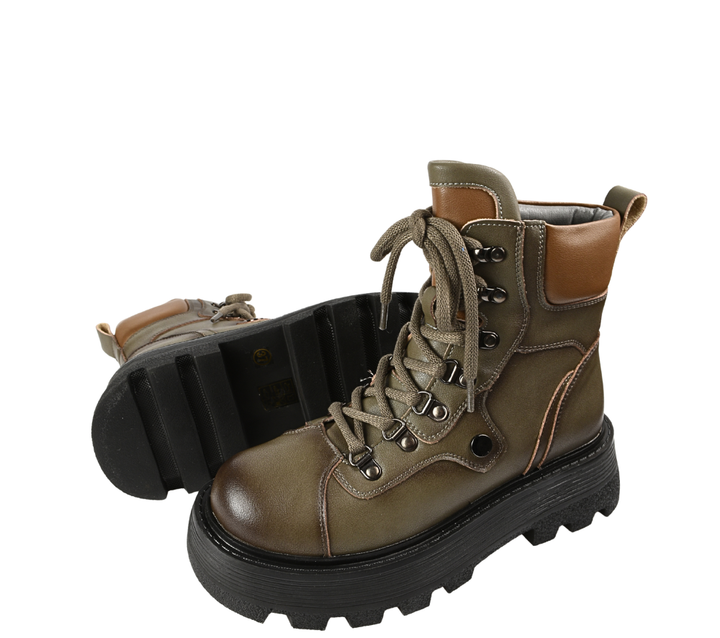 Bocanci casual, dama, FORMAZIONE, 622994 gri, piele naturala