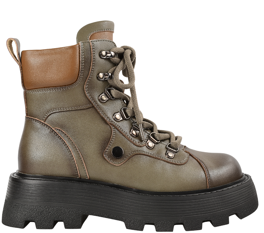 Bocanci casual, dama, FORMAZIONE, 622994 gri, piele naturala