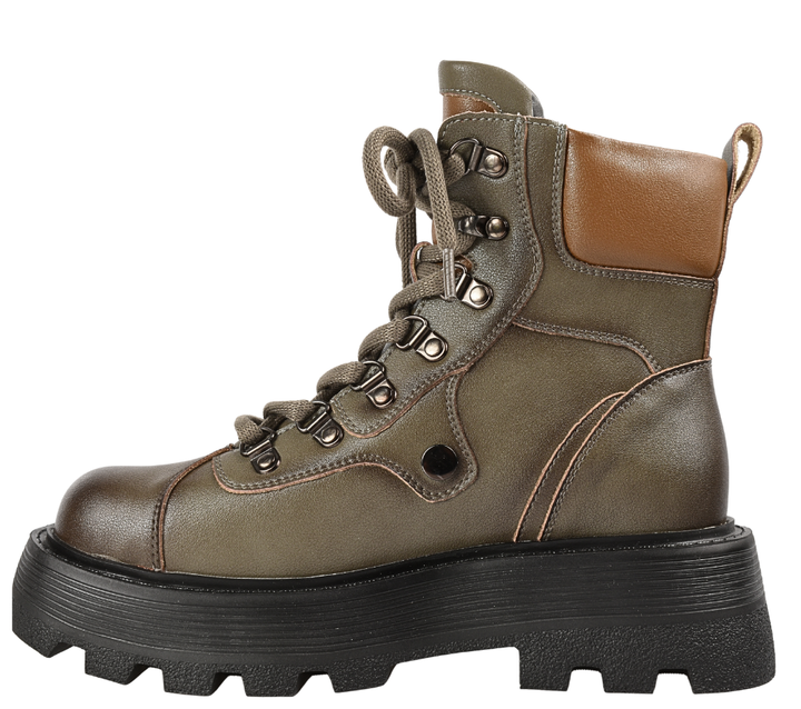 Bocanci casual, dama, FORMAZIONE, 622994 gri, piele naturala