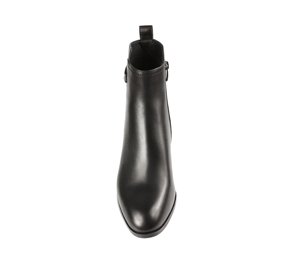 Ghete elegante, dama, EPICA, JY70027 negru, piele naturala, cu toc