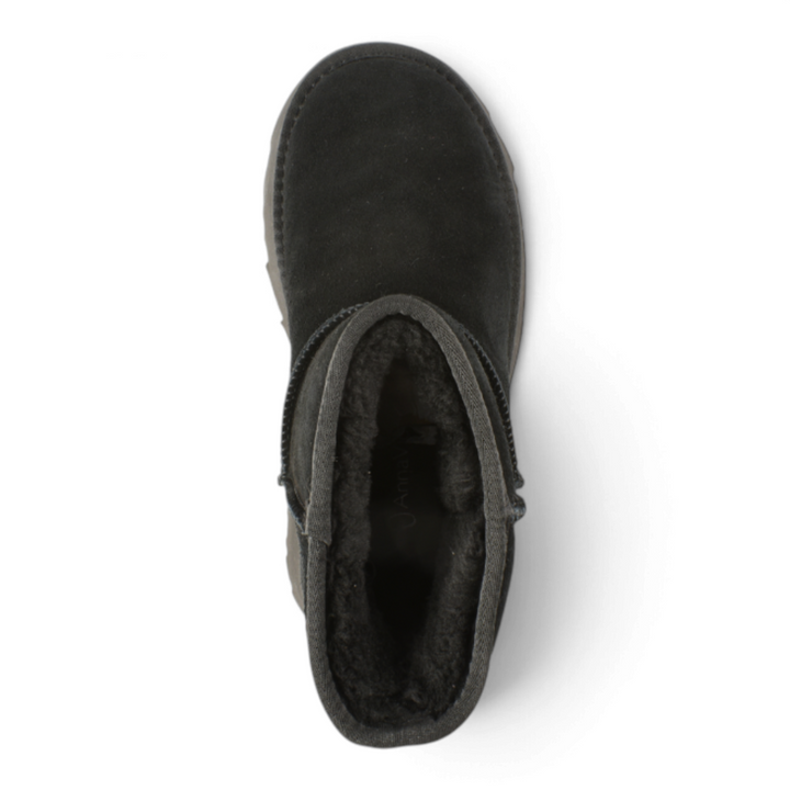ada-shoes.ro Anna Viotti black water-repellent suede sport boots with thick warm lining and sock-like fit