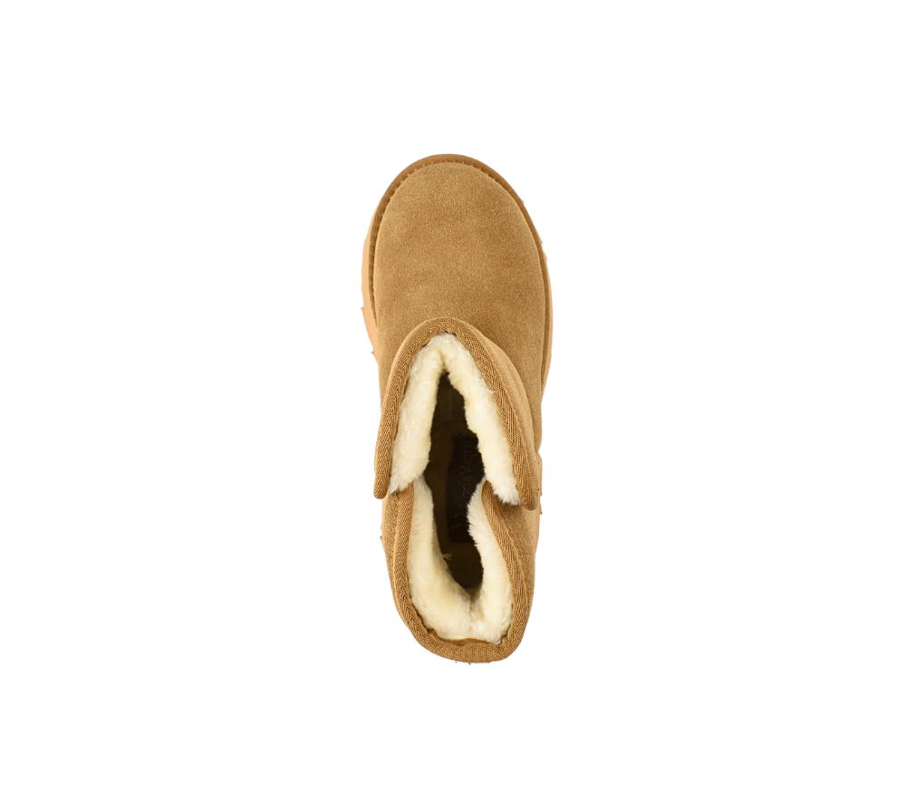 Ghete sport, dama, ANNA VIOTTI, D114-KH4B08, camel, piele intoarsa