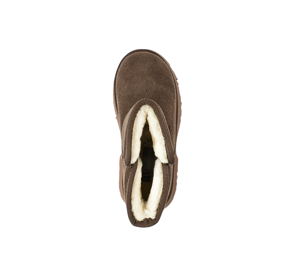 Ghete sport, dama, ANNA VIOTTI, D114-KHB08, maro, piele intoarsa