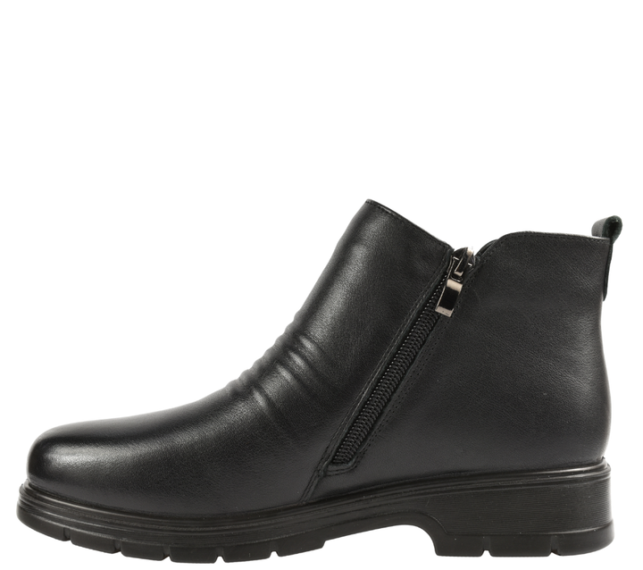 Ghete casual, dama, FORMAZIONE, 76-76 negru, piele naturala
