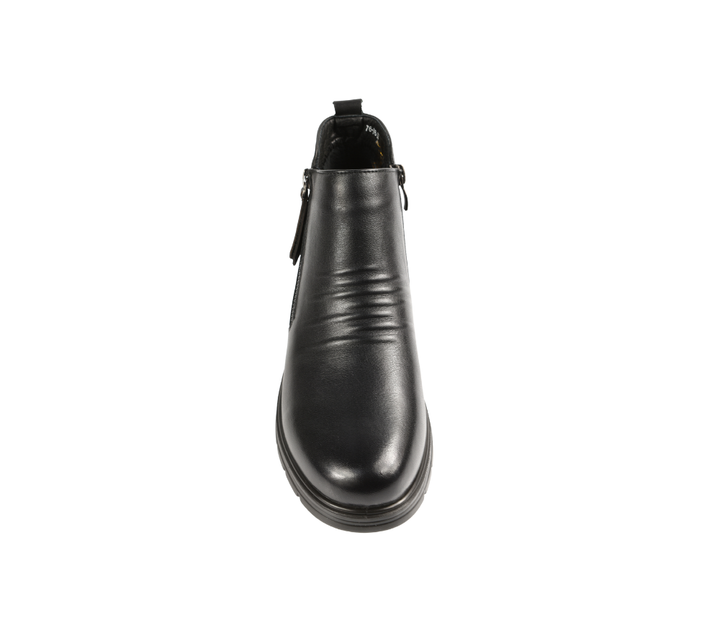 Ghete casual, dama, FORMAZIONE, 76-76 negru, piele naturala