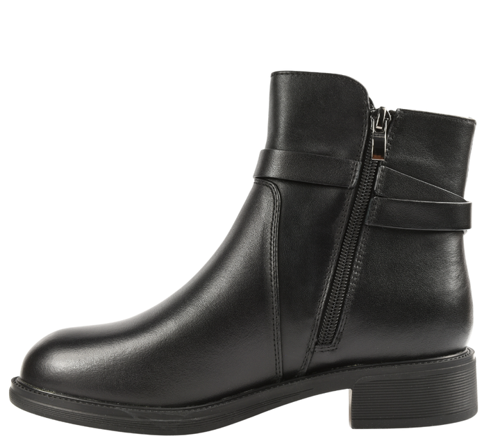 Ghete casual, dama, FORMAZIONE, 9570 negru, piele naturala