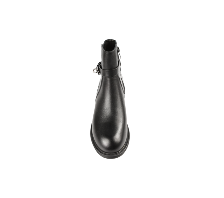 Ghete casual, dama, FORMAZIONE, 9570 negru, piele naturala