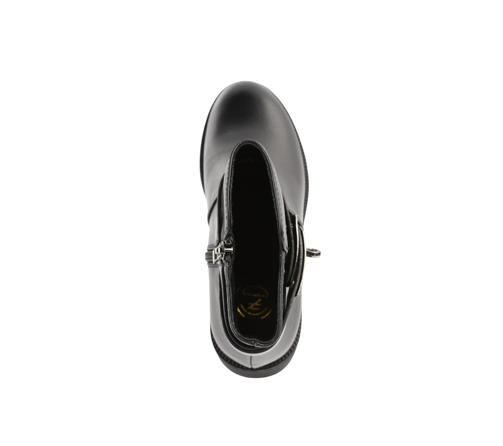 Ghete casual, dama, FORMAZIONE, 9570 negru, piele naturala