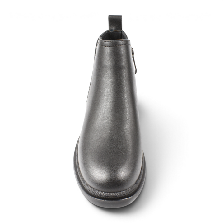 ada-shoes.ro Karisma casual black ankle boots in matte faux leather with a minimalist design and comfortable sole