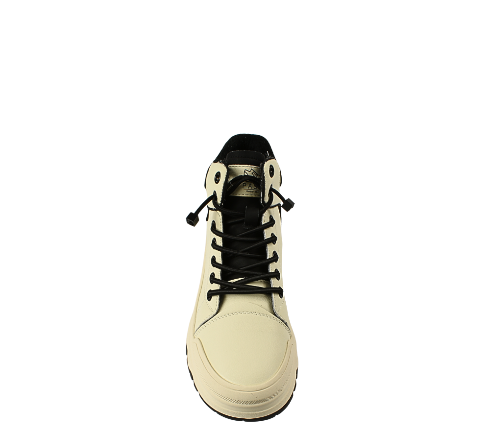 Ghete sport, dama, PASS COLLECTION, XA70001B crem, piele naturala