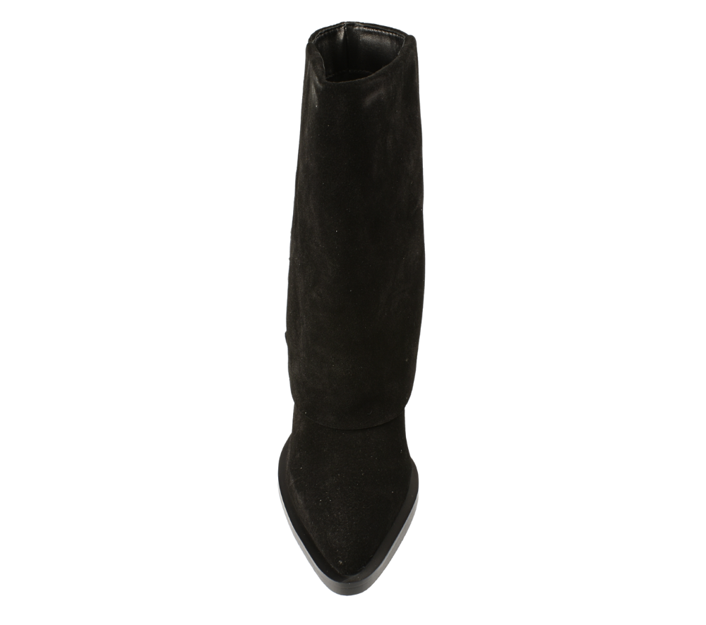 Ghete elegante, dama, EPICA, XS70016A negru, piele intoarsa, cu toc