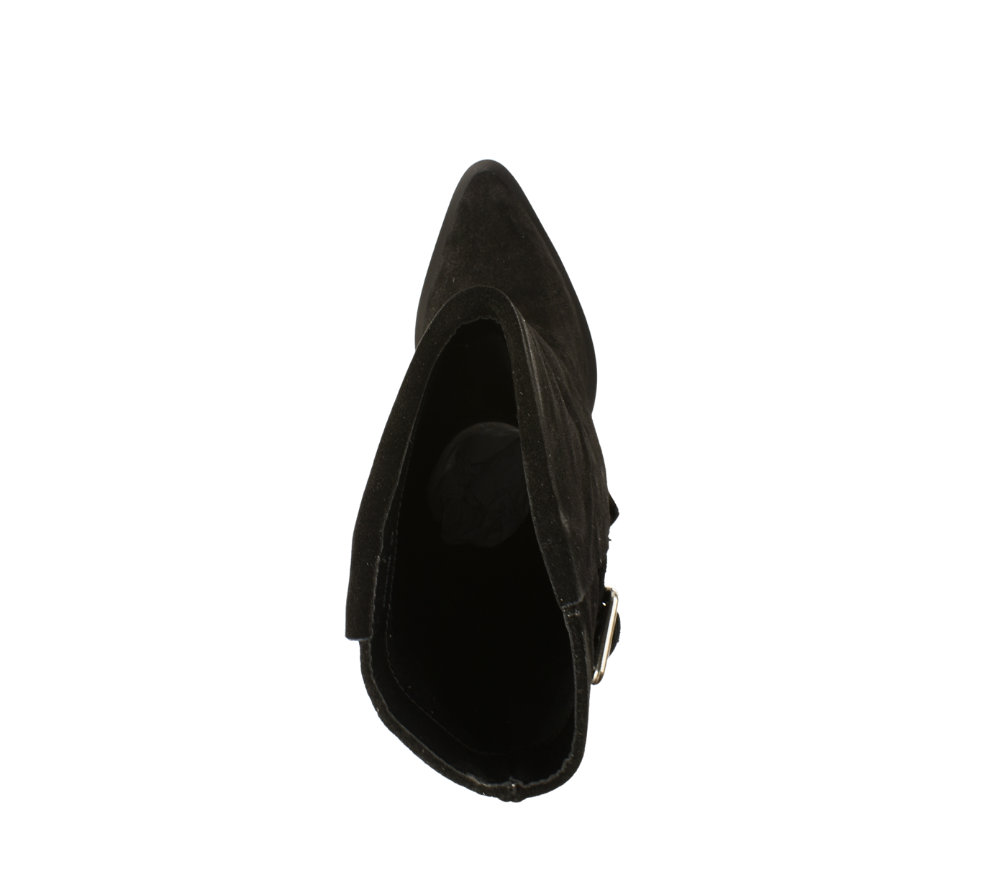 Ghete elegante, dama, EPICA, XS70016A negru, piele intoarsa, cu toc