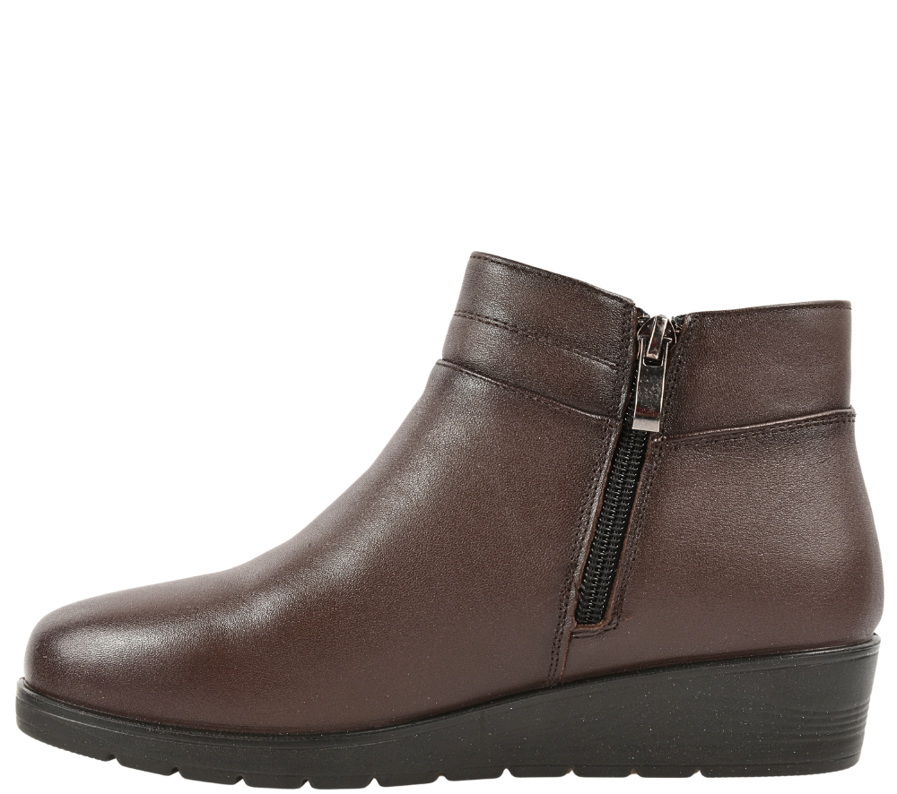 Ghete casual, dama, FORMAZIONE, 3628 maro, piele naturala, cu platforma