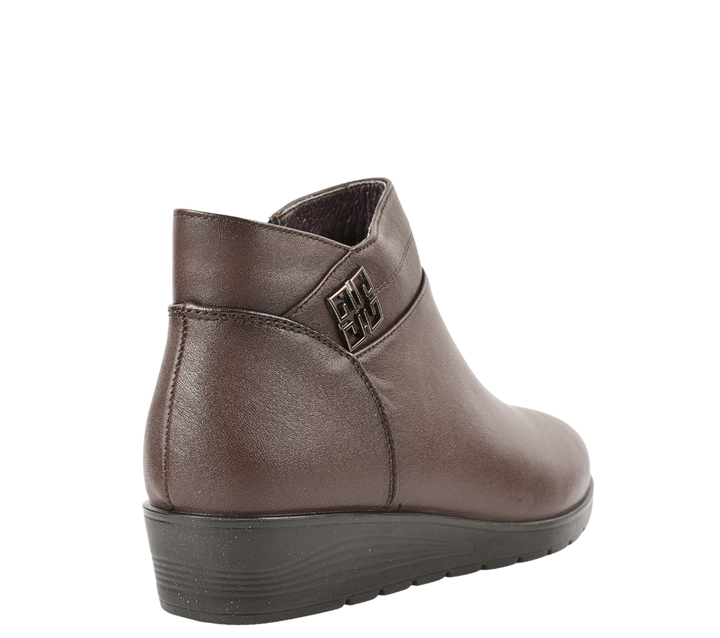 Ghete casual, dama, FORMAZIONE, 3628 maro, piele naturala, cu platforma