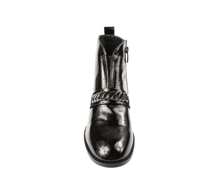 Ghete elegante, dama, EPICA, 21B224-B560 negru, piele lacuita, cu toc